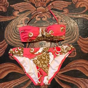 J Crew Women’s Bandeau Twist Bikini Set Size M